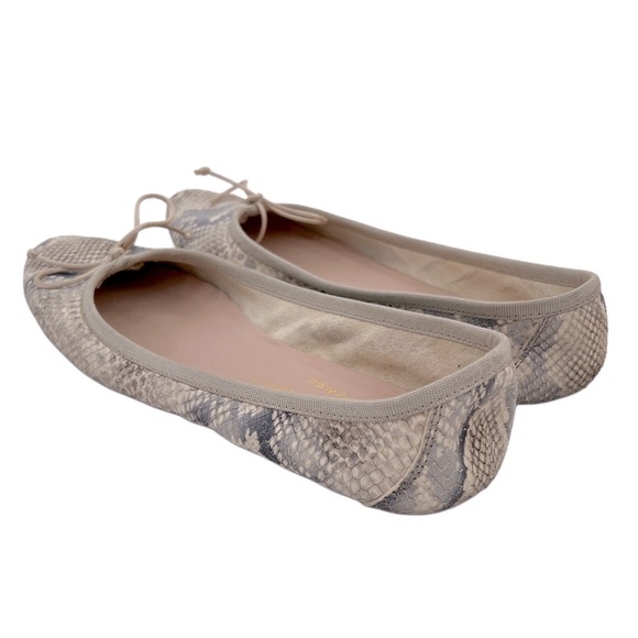 Canto de' Ricci Italy snake embossed genuine leather flat ballet shoes 39 8 - Picture 6 of 11